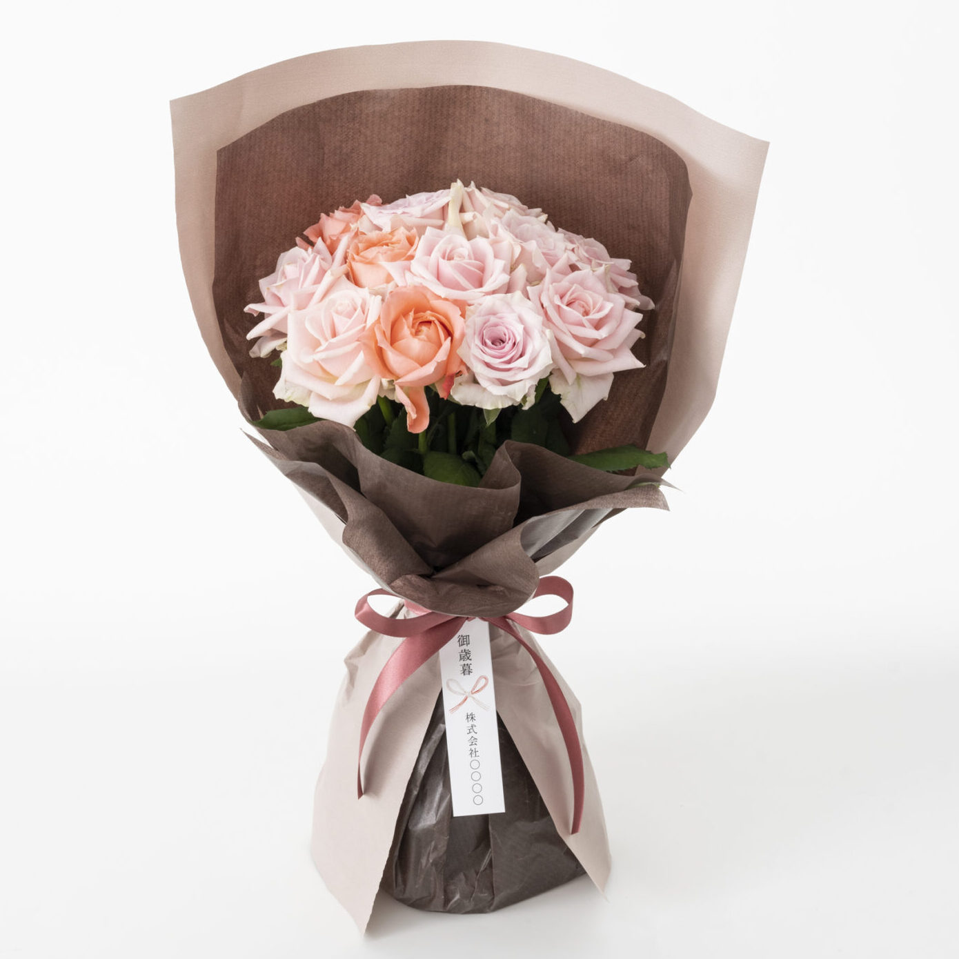 届いた姿でそのまま飾れるスタンディング薔薇ブーケ スイート12本 